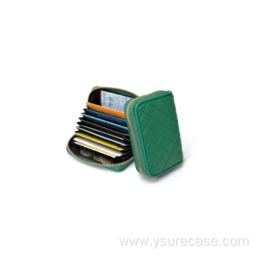 Large Capacity Business Card Credit Card Zipper Wallet